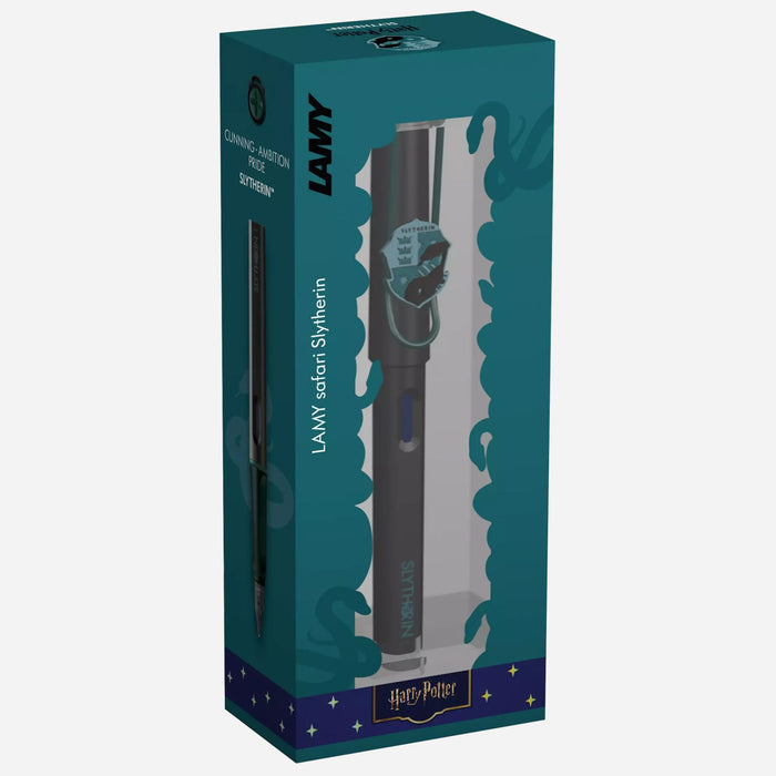 The gift box for the Safari Special Edition Harry Potter Green Slytherin Fountain Pen M.