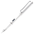 The LAMY white fountain pen in the Safari collection.