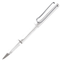 The LAMY white rollerball pen in the Safari collection.