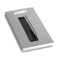 LAMY's ST Twin Stainless Steel Pen Set with a Leather Case in Black.