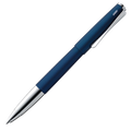 The LAMY imperial blue steel rollerball pen in the Studio collection.