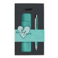 LAMY's Swift Lagoon Blue SE 2025 Rollerball Pen and Pen Pouch Set makes a great gift for anyone special who loves to write.