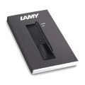 This LAMY Swift Matte Black Rollerball Set comes with a leather case in black.