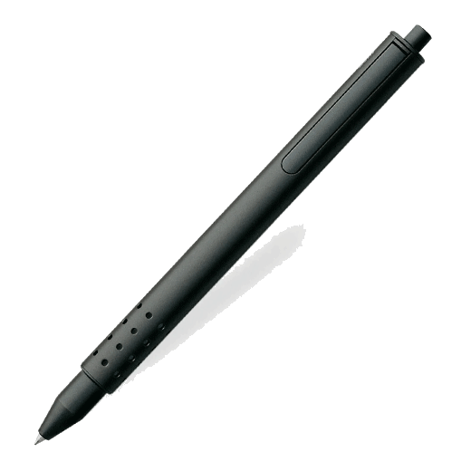 This Swift Matte Black Rollerball Set by LAMY is made with black lacquer.