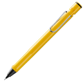 Yellow LAMY mechanical pencil with eraser.