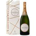 Bottle of Laurent Perrier La Cuvee mangum champagne comes in a special giftbox.