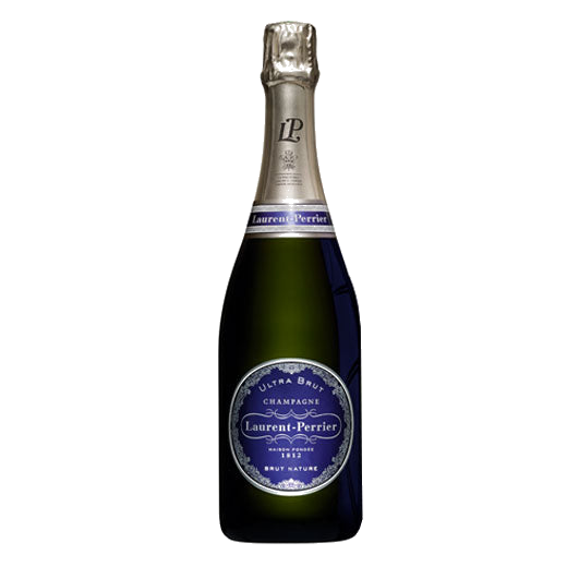 This bottle of ultra brut Laurent Perrier champagne comes in a 75cl bottle.