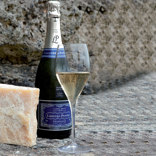 The Laurent Perrier Ultra Brut goes great with seafood and cheese.