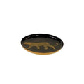LEOPARD DEKORATĪVA PAPLĀTE D10CM, MELNA/BRŪNA, METĀLS