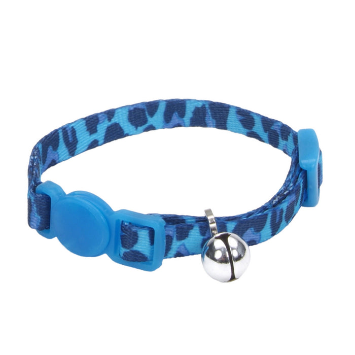 Li'l Pals® Adjustable Breakaway Kitten Collar, Blue Leopard, 5/16" x 06"-08"