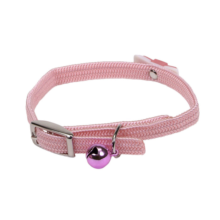 Li'l Pals® Elasticized Safety Kitten Collar with Jeweled Bow, Pink, 5/16" x 8"