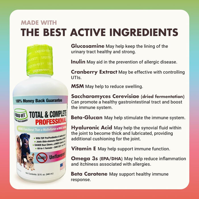 Liquid-Vet Total and Complete Multi-Functional Formula for Dogs Pot Roast Flavor, 32 oz.