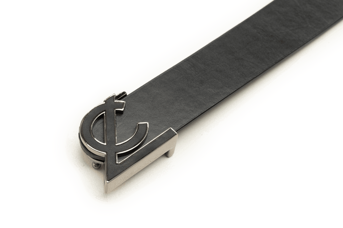 LEATHER BELT A1349 BKA - LOGO