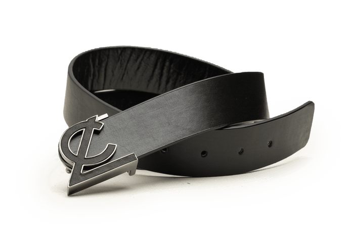 LEATHER BELT A1349 BKA - LOGO