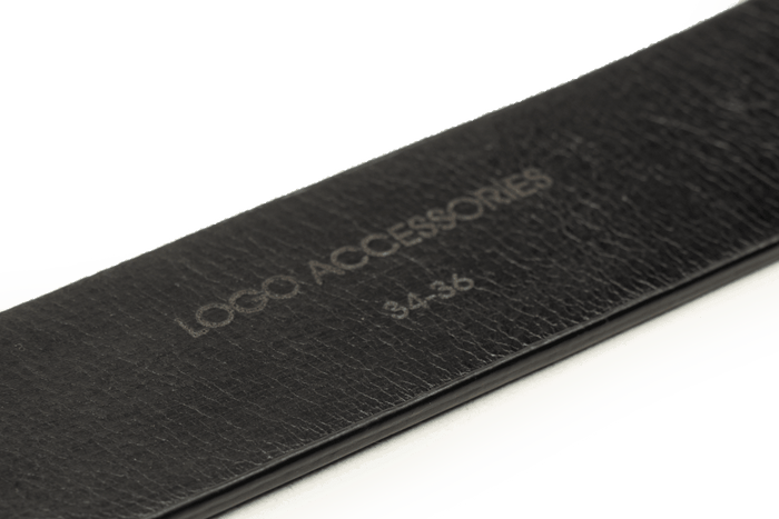 LEATHER BELT A1349 BKA - LOGO