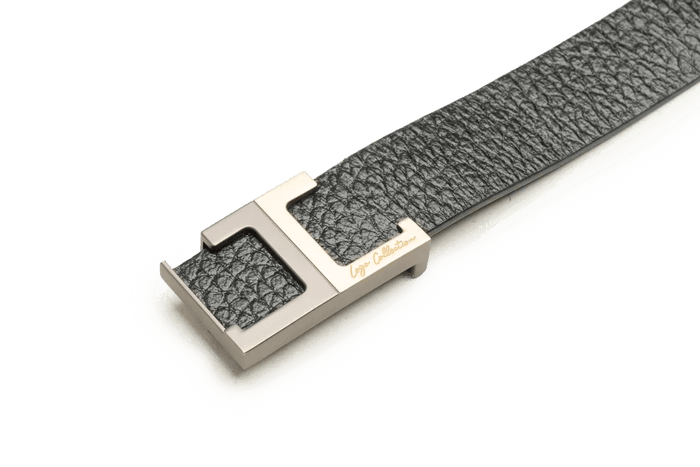 LEATHER BELT A1340 BKA - LOGO