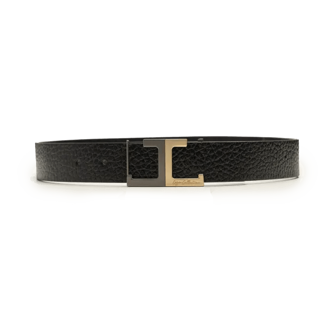 LEATHER BELT A1340 BKA - LOGO