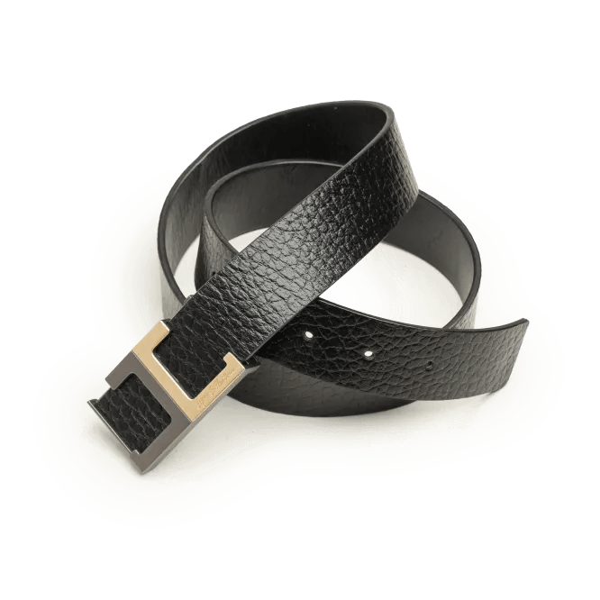 LEATHER BELT A1340 BKA - LOGO