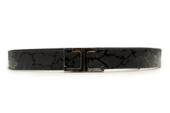 LEATHER BELT A1336 BKA - LOGO