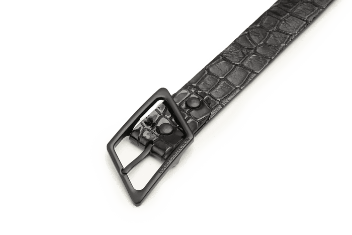 LEATHER BELT A1309 BKA - LOGO