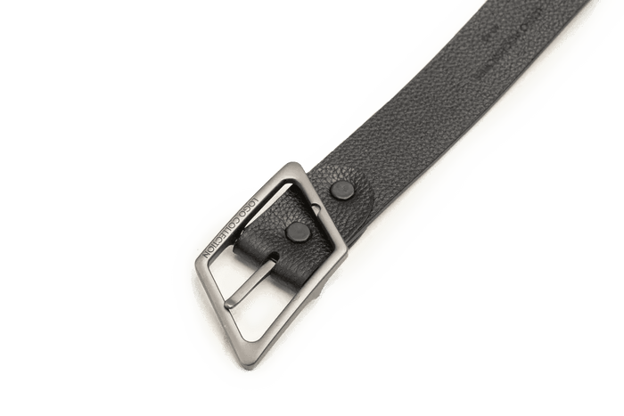 LEATHER BELT A1308 BKA - LOGO