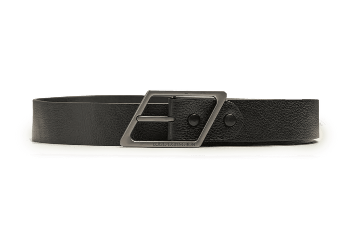 LEATHER BELT A1308 BKA - LOGO
