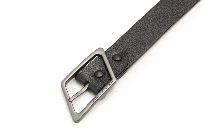 LEATHER BELT A1308 BKA - LOGO