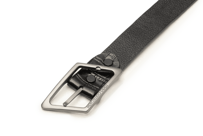 LEATHER BELT A1307 BKA - LOGO