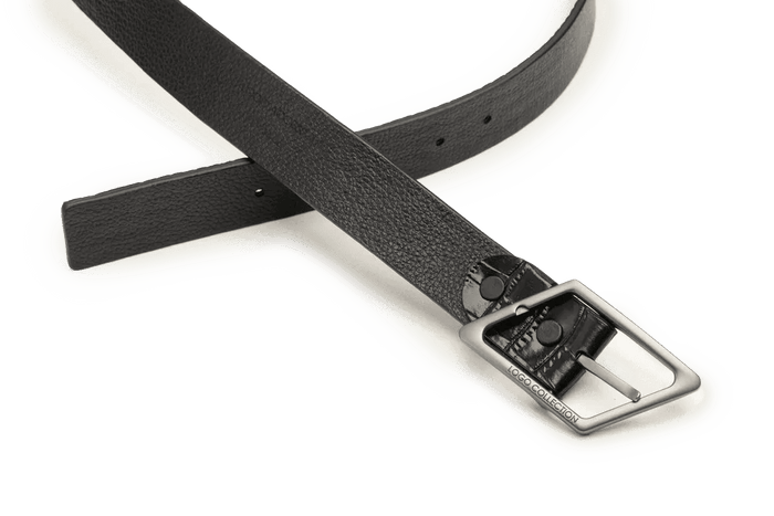 LEATHER BELT A1307 BKA - LOGO