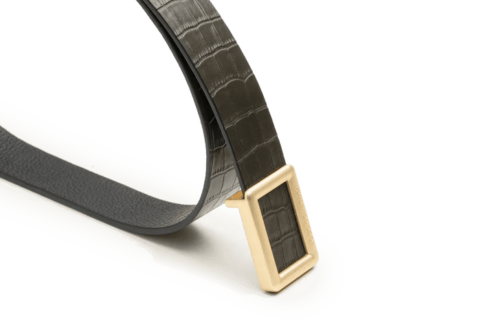 LEATHER BELT A1314 GRN_Accessories