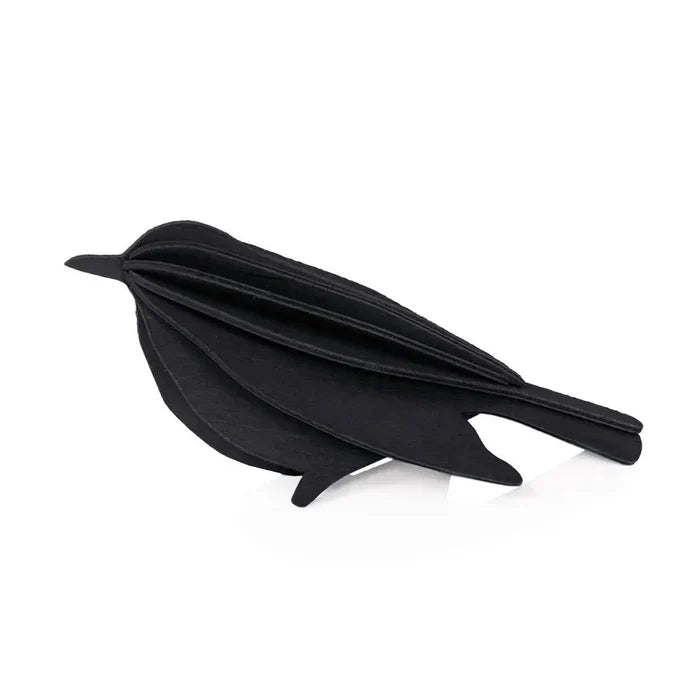 Lovi Bird 8cm - Black - 3D Wooden Figure