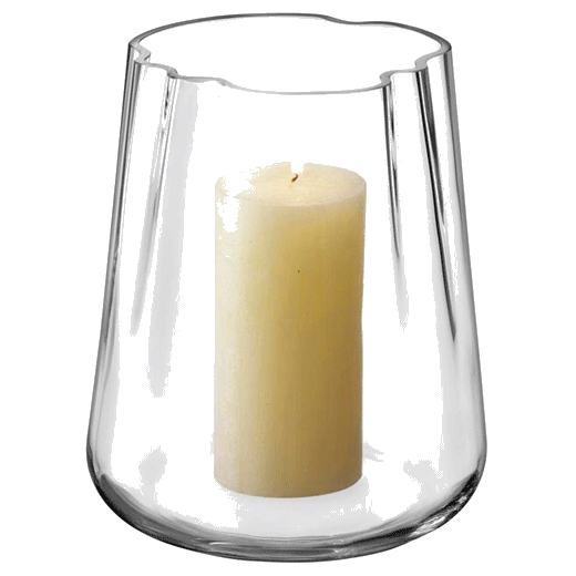This LSA International Lagoon Glass Lantern Vase measures 24 cm and looks great as a decorative item with a candle or flowers.