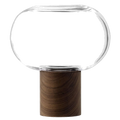 Select Oblate Tall Vase with Walnut Base designed by LSA.