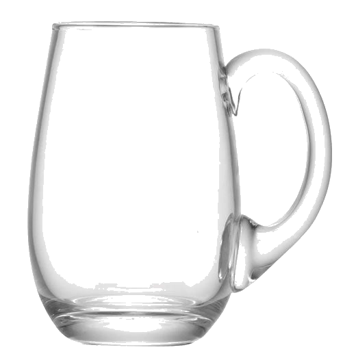 LSA's Signature Bar Curved Beer Tankard features a hand-applied handle.