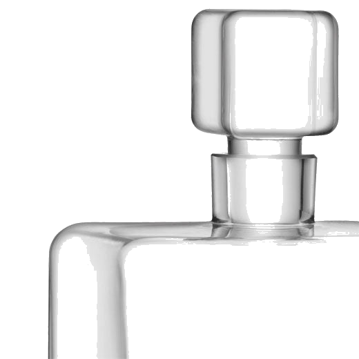 LSA International's Signature Cask Square Whisky Decanter features a hand-ground square stopper.
