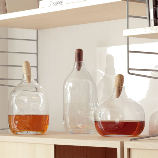 LSA's Signature Float Decanter with Oak Stopper is available with other wood stoppers.
