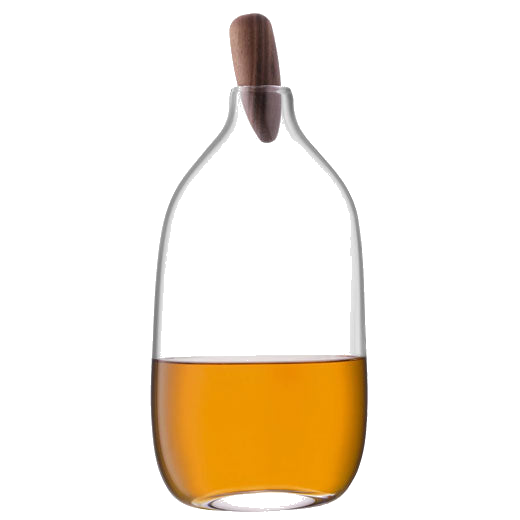 Signature Float Decanter with Walnut Stopper designed by LSA.