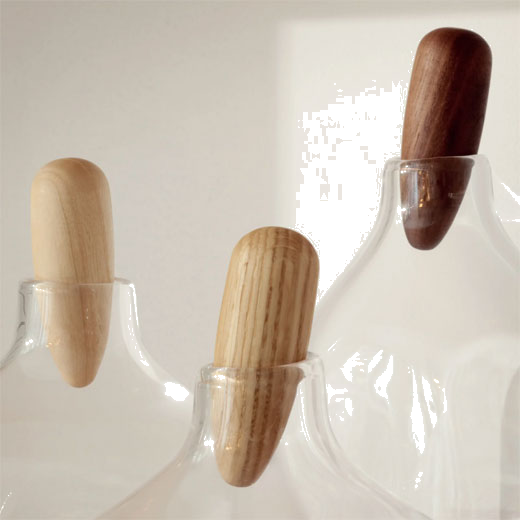 lsa float decanter with walnut stopper lifestyle 2