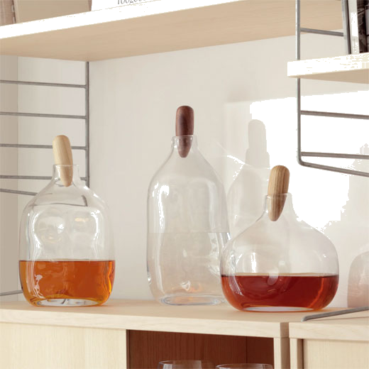 lsa float decanter with walnut stopper lifestyle 3