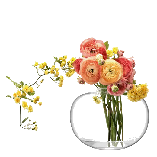 LSA's Signature Flower Large Curved Bouquet Vase is ideal for bunches of flowers.