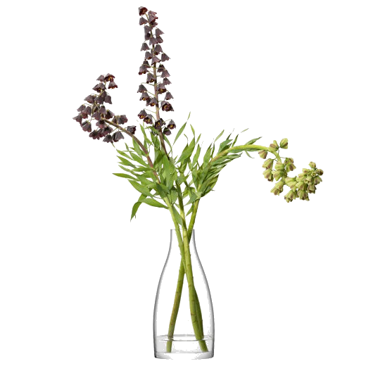 LSA's Signature Flower Tall Kiln Vase features a funnel neck.