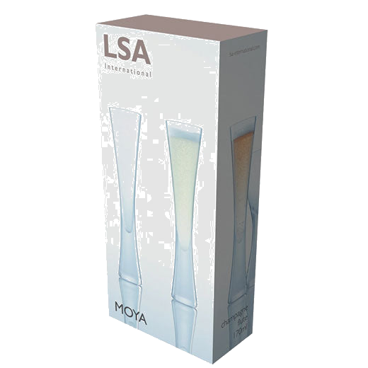 LSA International's Signature Moya 2 x Champagne Flutes are 170 ml.