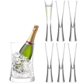 The Signature Moya Champagne Serving Set includes a mouth-blown glass ice bucket.