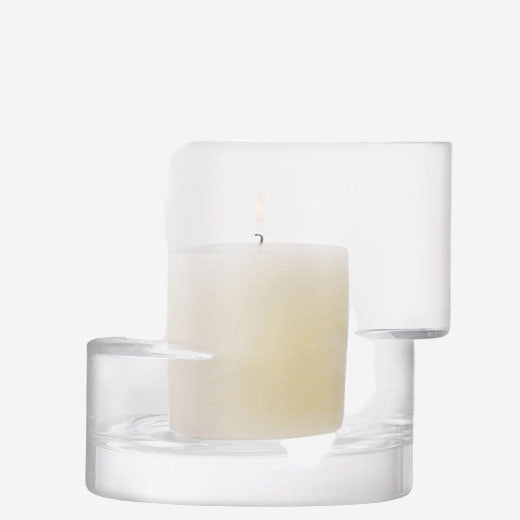 LSA International's Signature Tier Small Vase/Lantern will be supplied with a small pillar candle.