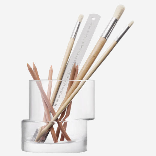 LSA International's Signature Tier Small Vase/Lantern can be used as a stationary holder.