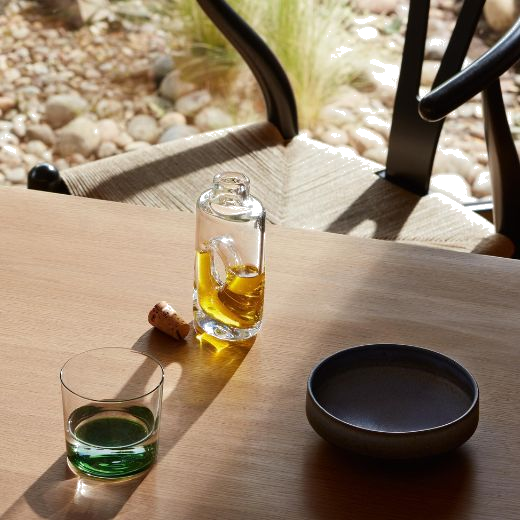 LSA International's Signature Void Oil/Vinegar Bottle with Cork Stopper is 120ml.