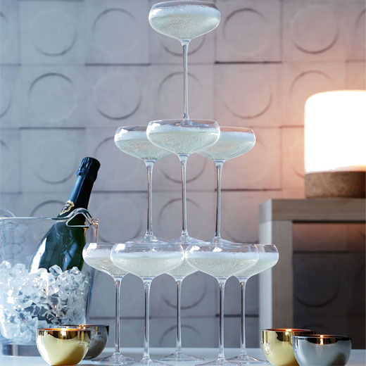 LSA's Signature Wine 4 x Champagne Saucers are perfect for parties.