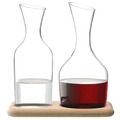 Signature Wine & Water Carafe Set with Oak Base designed by LSA.