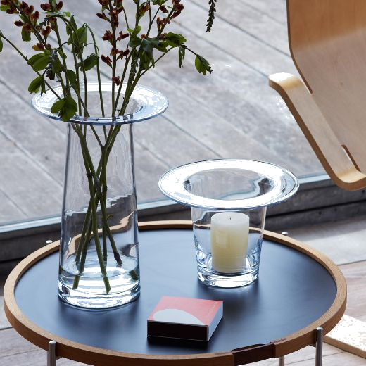 LSA's Victoria Clear Glass Vase 36 cm has a simple but contemporary design.