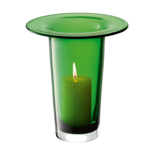 This LSA Victoria Fern Green Glass Vase Lantern 26 cm can be used for either a candle or a bunch of flowers.